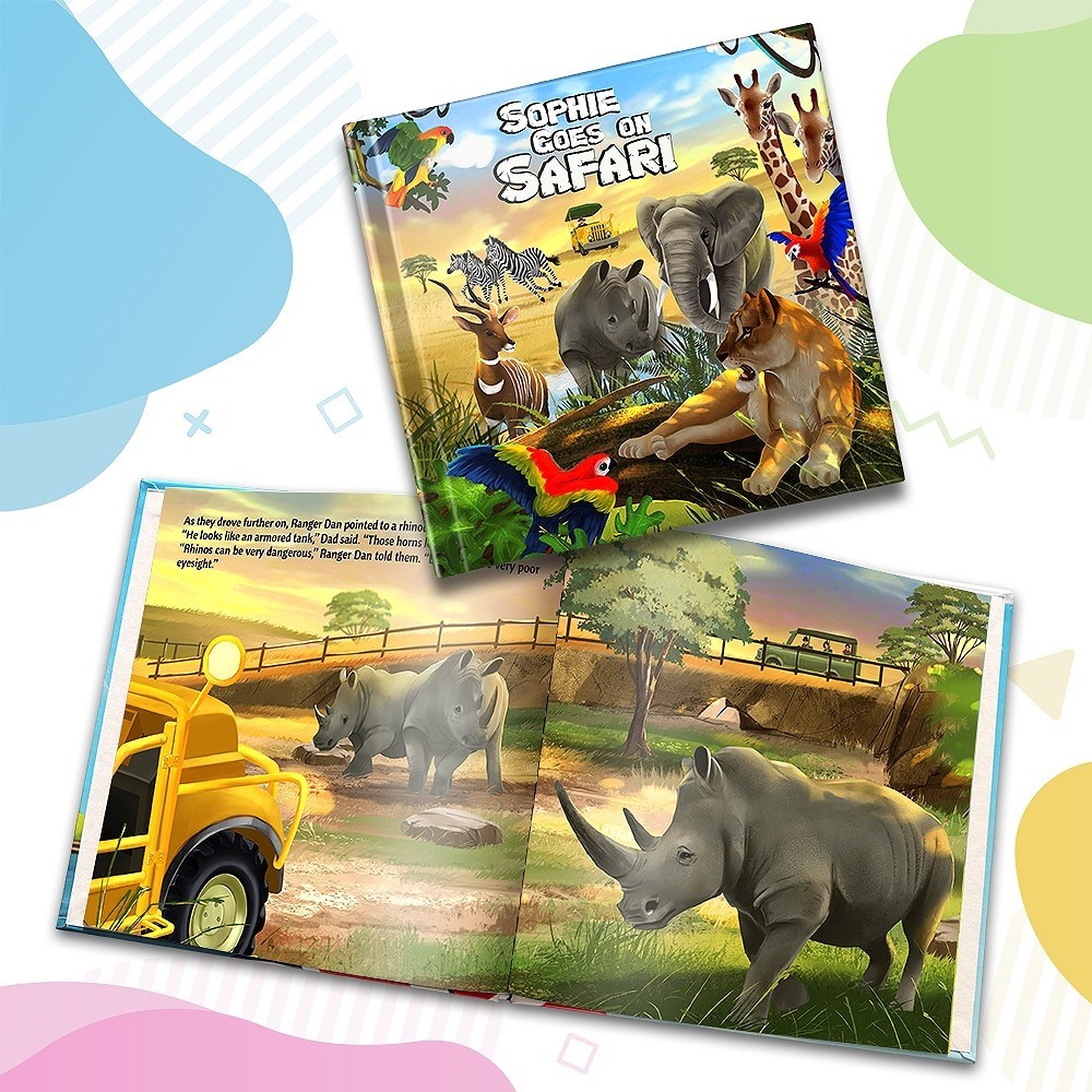 "Goes on Safari" Personalized Story Book
