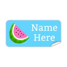 Watermelon Rectangle Name Label