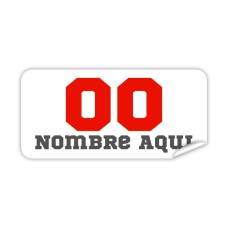 Etiqueta Rectangular  Número Deportivo