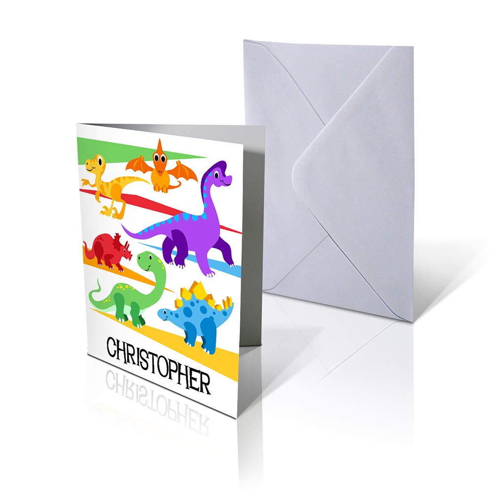 6x4 Portrait Dino Card