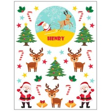 Santa Sleigh Christmas Sticker Pack