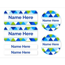 Geometric Mixed Name Label Pack