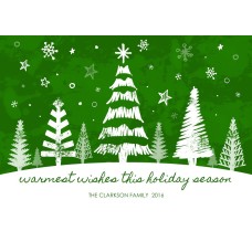 5x7" Green Forest Christmas Card