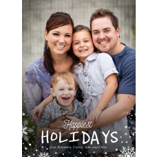 5x7" Happiest Holidays Christmas Card