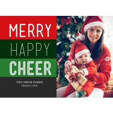 5x7" Happy Cheer Christmas Card