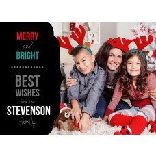 5x7" Merry & Bright Christmas Card