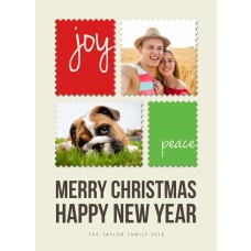 5x7" Post Stamp Christmas Card