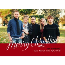 5x7" Red Christmas Card