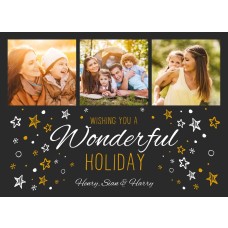 5x7" Wonderful Holiday Christmas Card