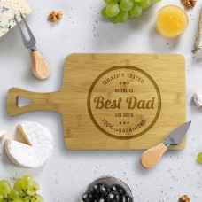 Best Dad Rectangle Bamboo Paddle Board