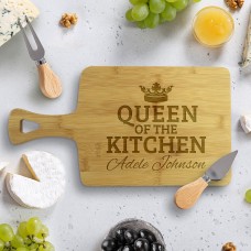 Queen of the Kitchen Rectangle Bamboo Paddle Board