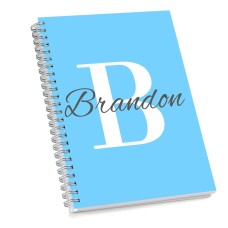 Blue Monogram Sketch Book