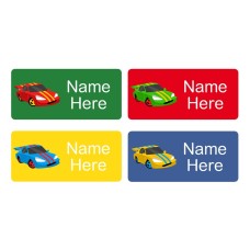 Racing Car Rectangle Name Labels