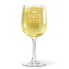Crown Design Engraved Wine Glass