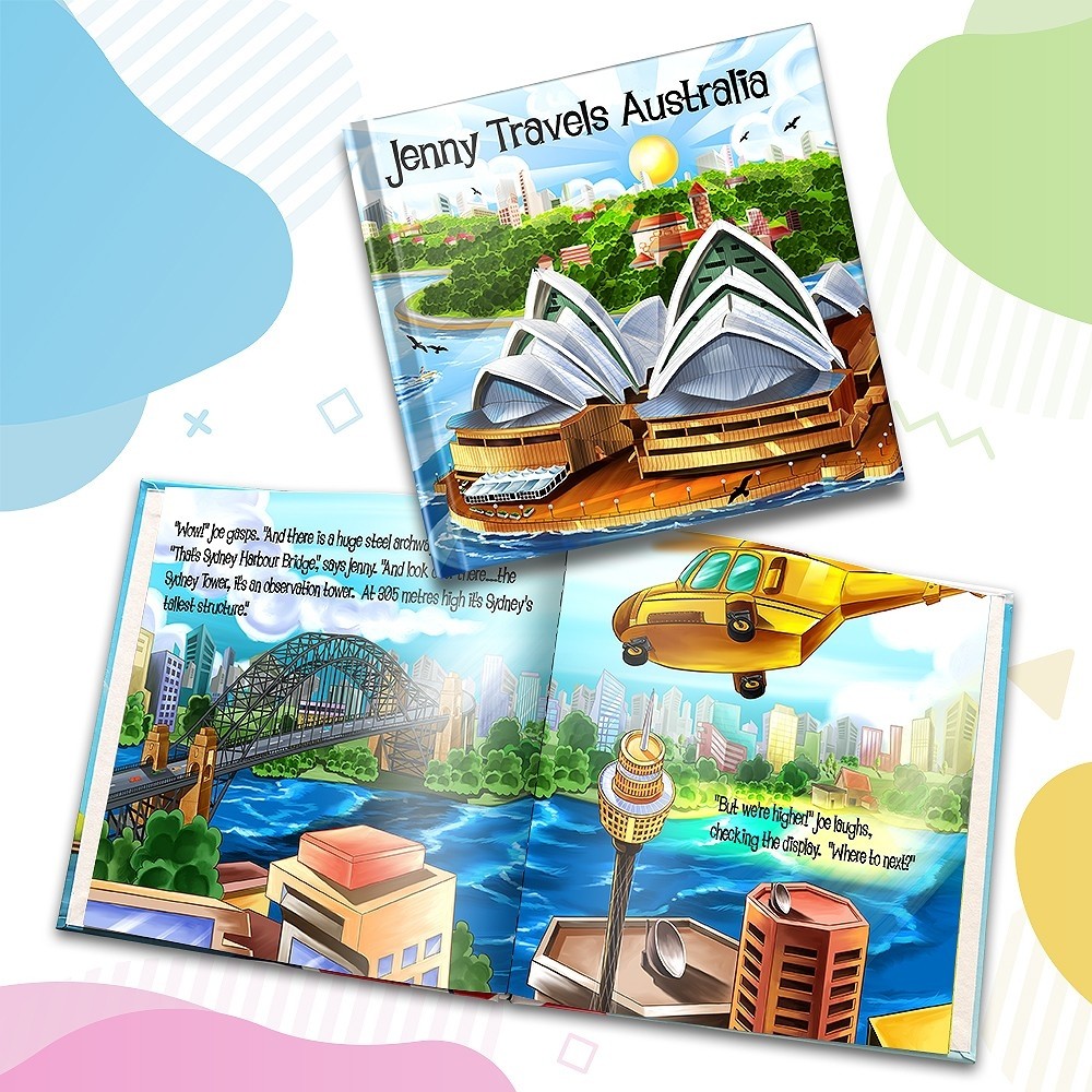 "Travels Australia" Personalized Story Book