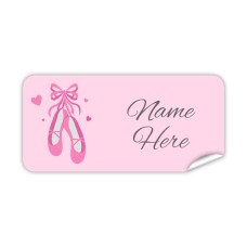 Ballet Shoes Rectangle Name Label
