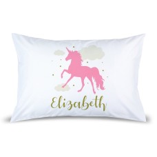 Pink Unicorn Pillow Case
