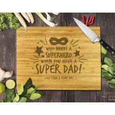 Super Dad Bamboo Cutting Board