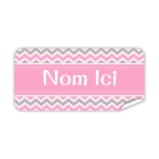Étiquette Nominative Rectangulaire Chevron