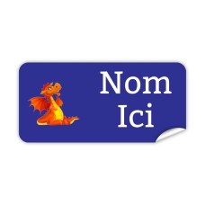 Étiquette Nominative Rectangulaire Dragon