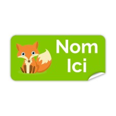 Étiquette Nominative Rectangulaire Renard