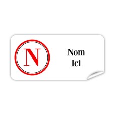 Étiquette Nominative Rectangulaire Monogramme