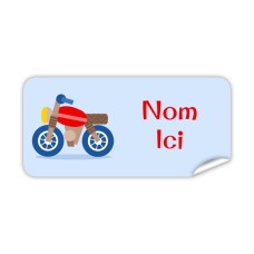 Étiquette Nominative Rectangulaire Moto