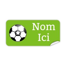 Étiquette Nominative Rectangulaire Foot