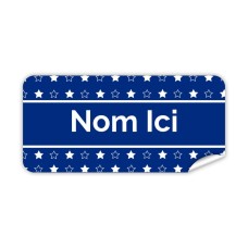 Étiquette Nominative Rectangulaire Étoile