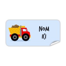 Étiquette Nominative Rectangulaire Camion