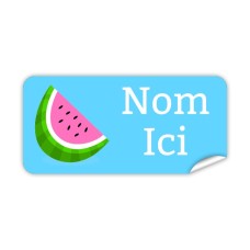 Étiquette Nominative Rectangulaire Pastèque
