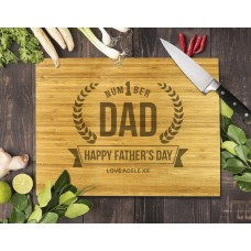 Number 1 Dad Bamboo Cutting Board