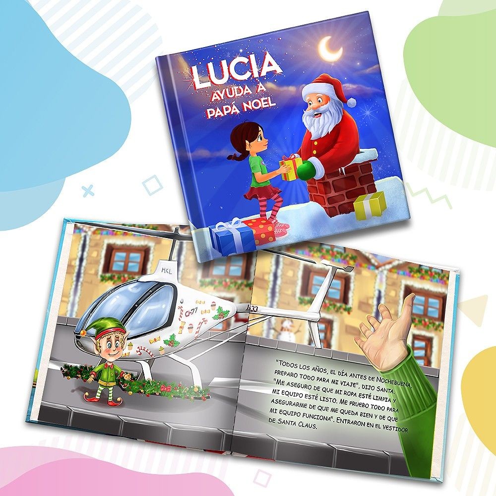 "Ayudando a Santa" Libro de cuentos personalizado - MX|US-ES|ES