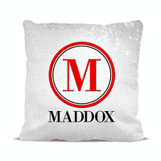 Monogram Magic Sequin Cushion Cover