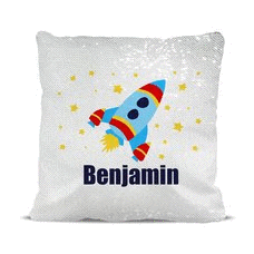Rocket Magic Sequin Cushion Cover